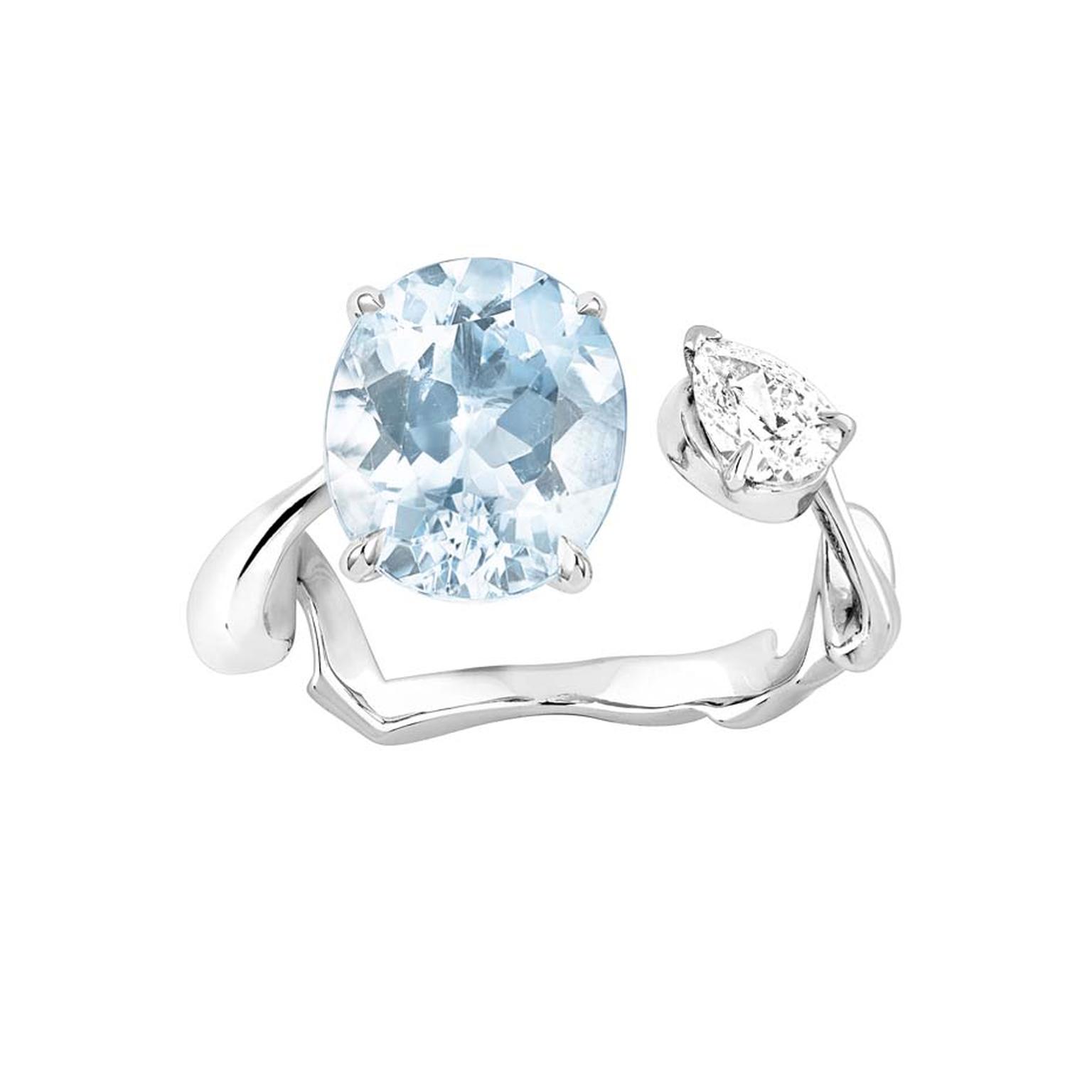 Dior discount aquamarine ring